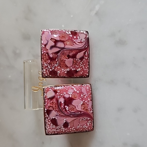 Inga enamel earrings - Picture 1 of 2